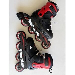 Rollerblade Junior Kids Adjustable Inline Skates Black/Red, Microblade, Size 2-5